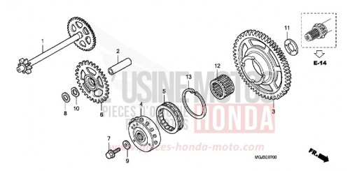 EMBRAYAGE DE DEMARRAGE CBF1000FAB de 2011